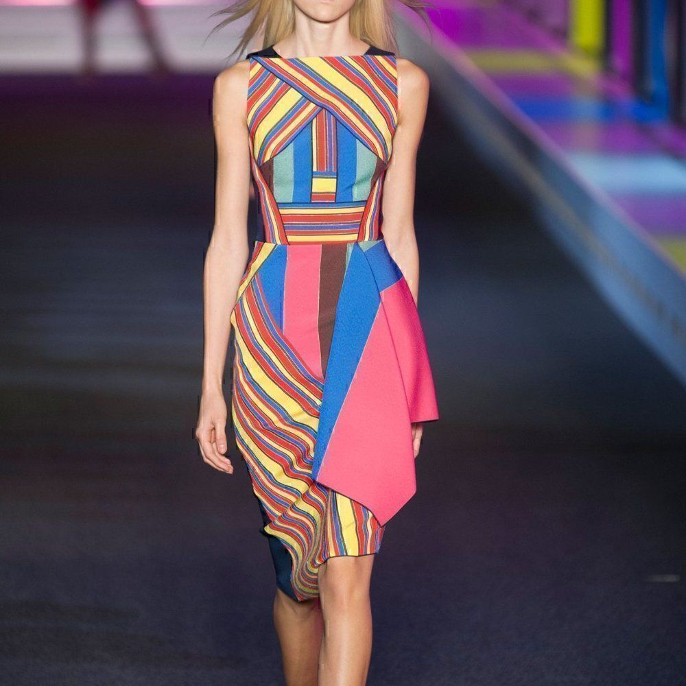 Peter Pilotto Hendrix Peplum Midi Dress Size 4